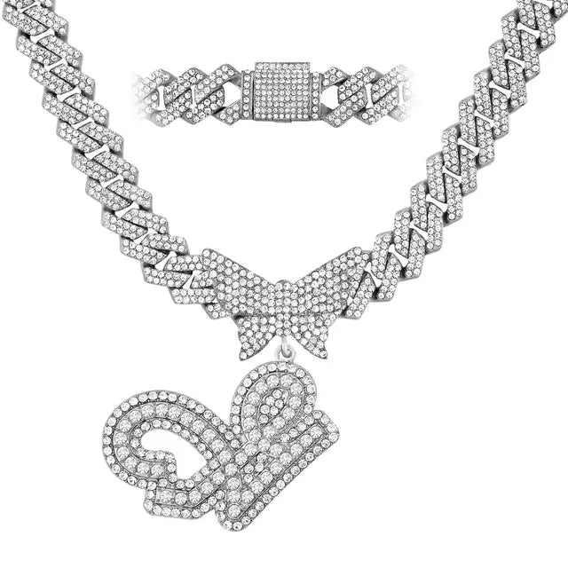 Personalized Crystal Butterfly Necklace