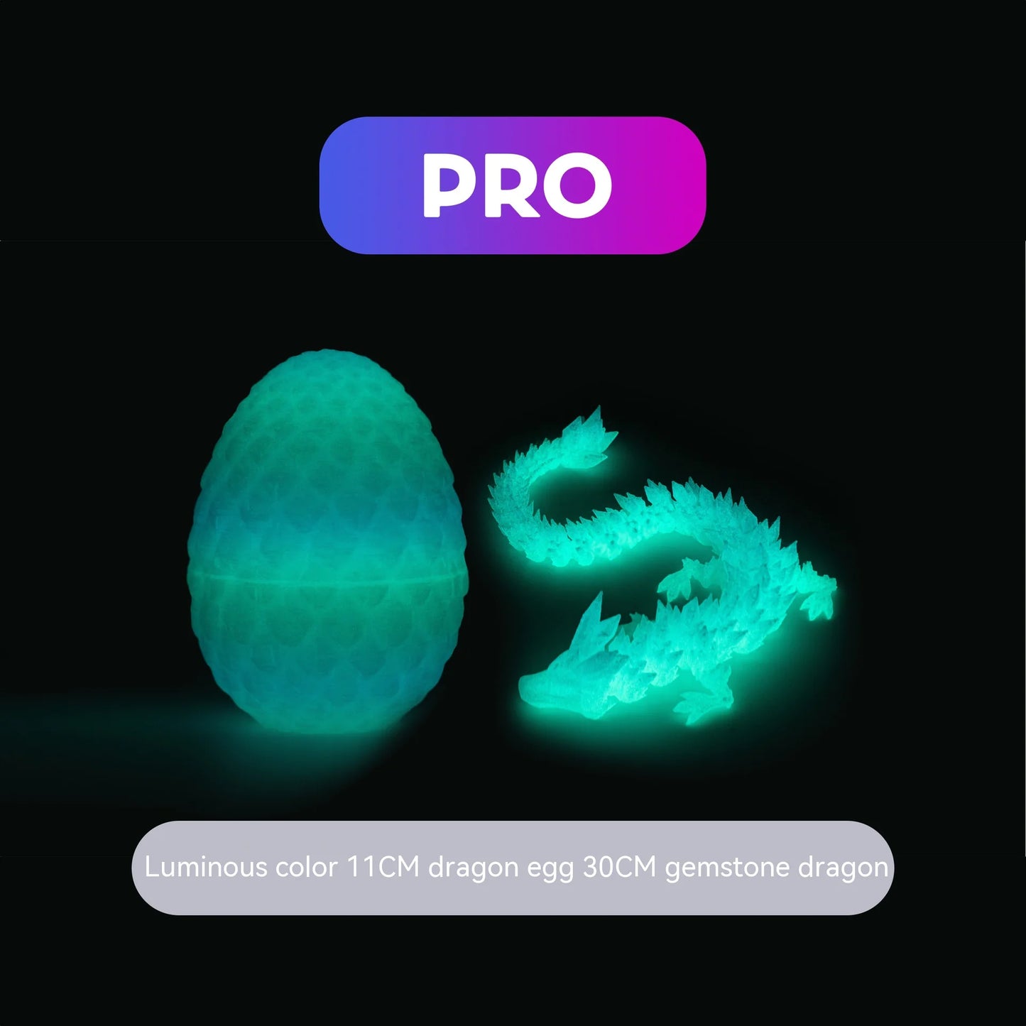 3D Printed Crystal Dragon and Egg