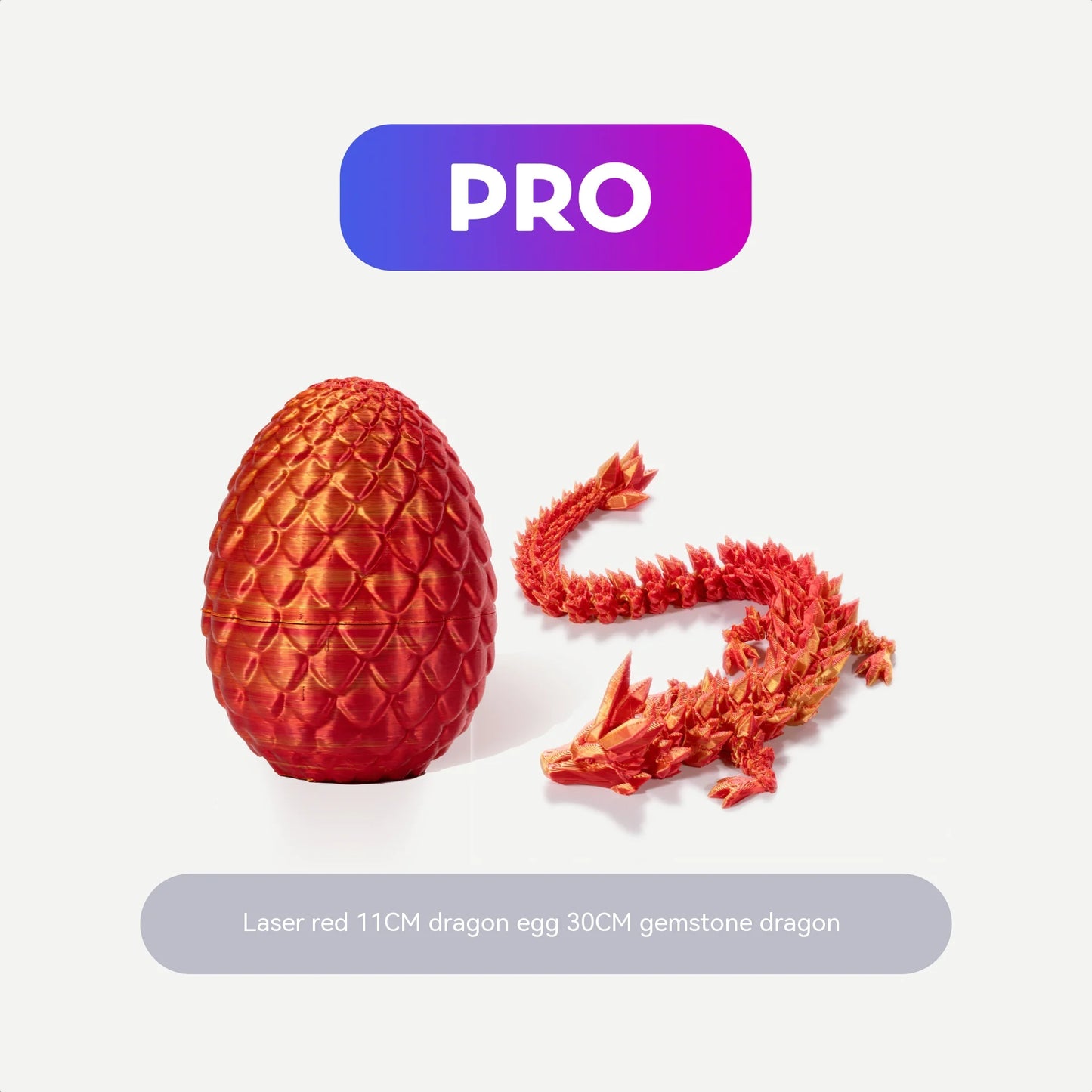 3D Printed Crystal Dragon and Egg