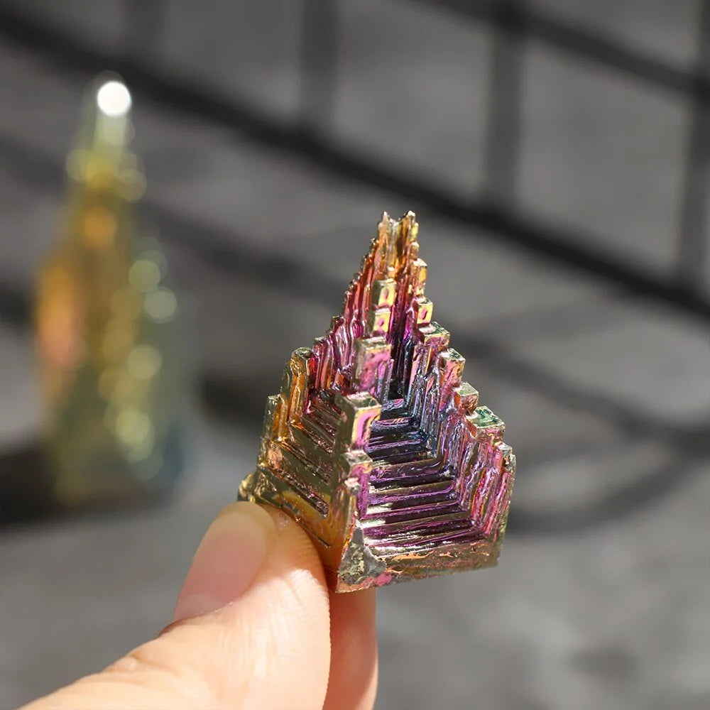 Natural Quartz Crystal Bismuth Ore Cluster Mineral