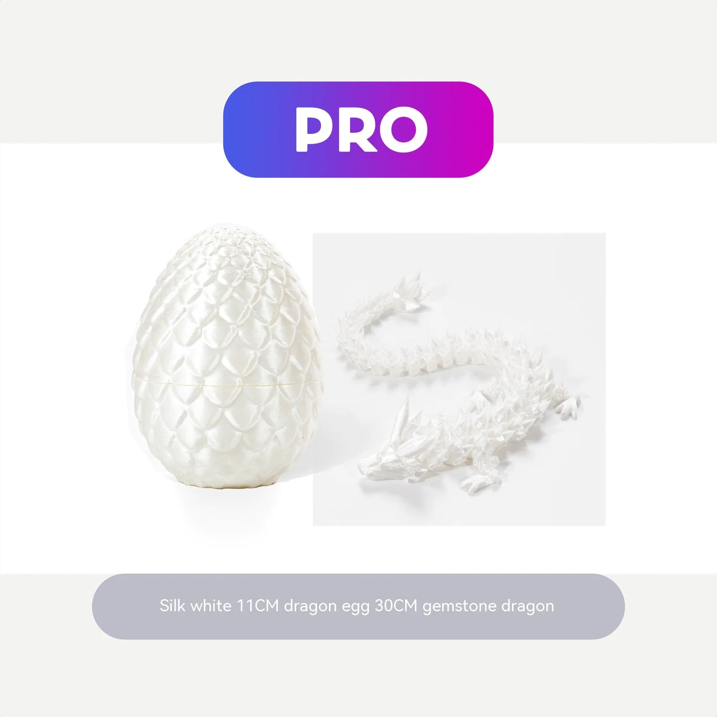 3D Printed Crystal Dragon and Egg