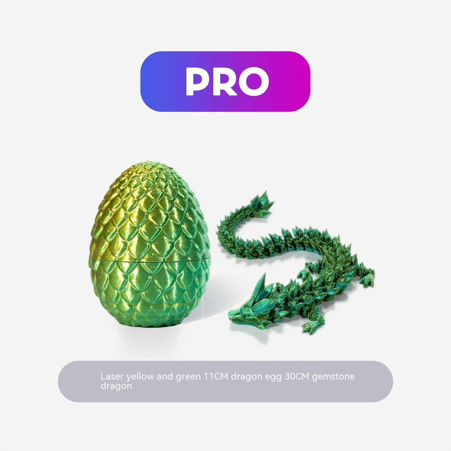 3D Printed Crystal Dragon and Egg