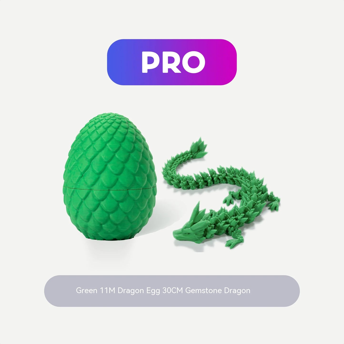 3D Printed Crystal Dragon and Egg