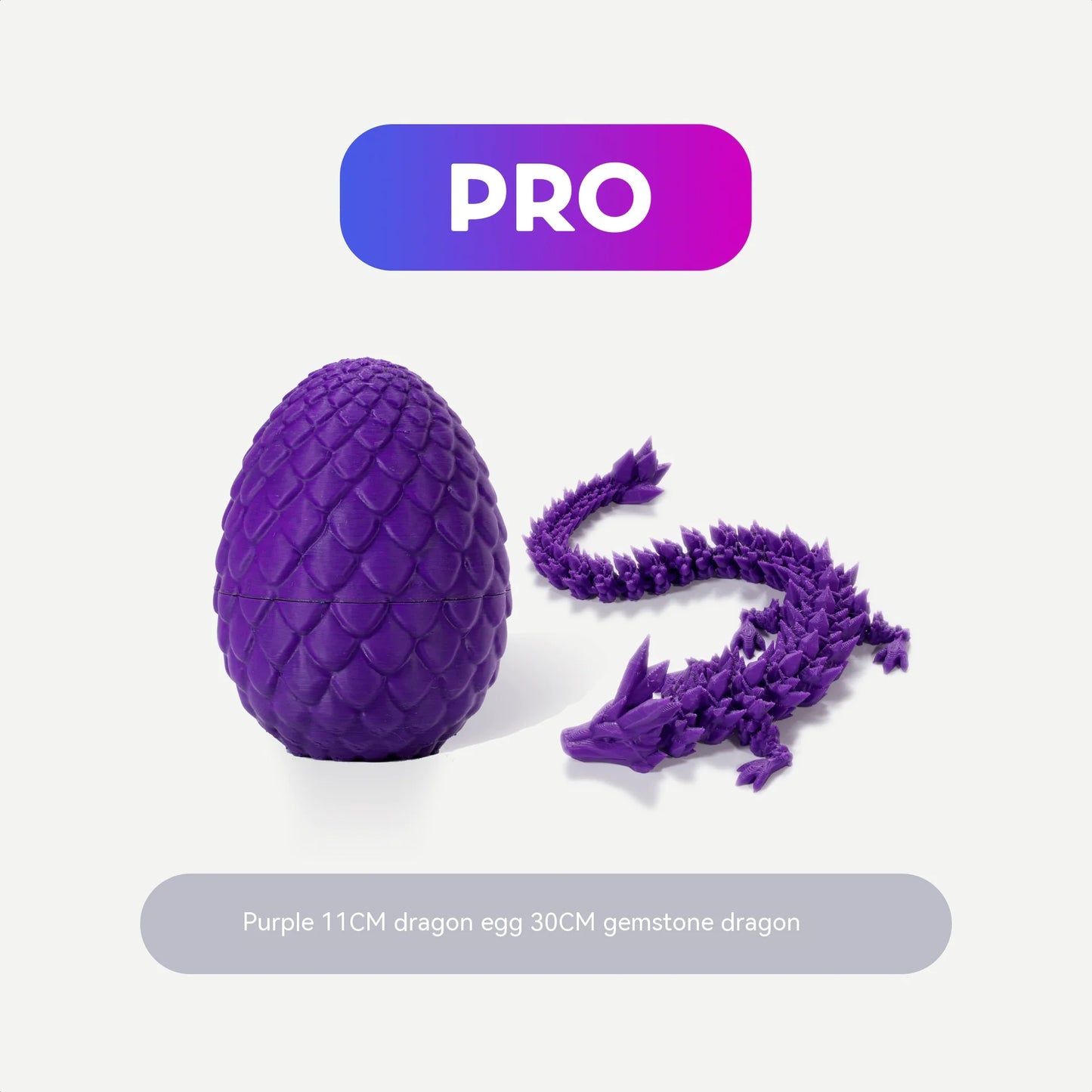 3D Printed Crystal Dragon and Egg