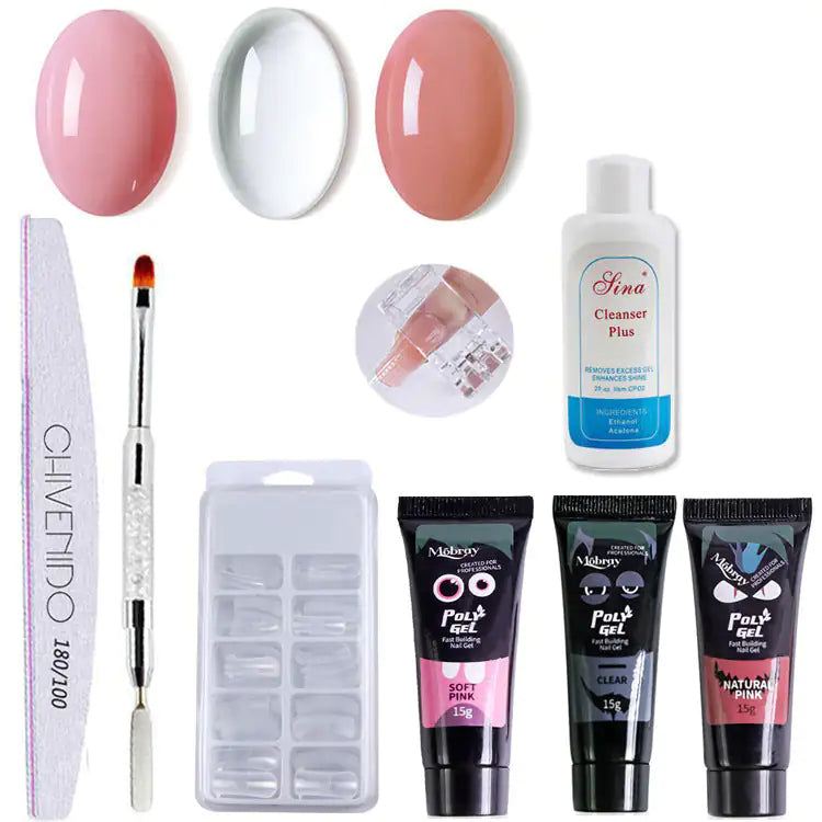 Crystal Glow Poly Gel Nail Set