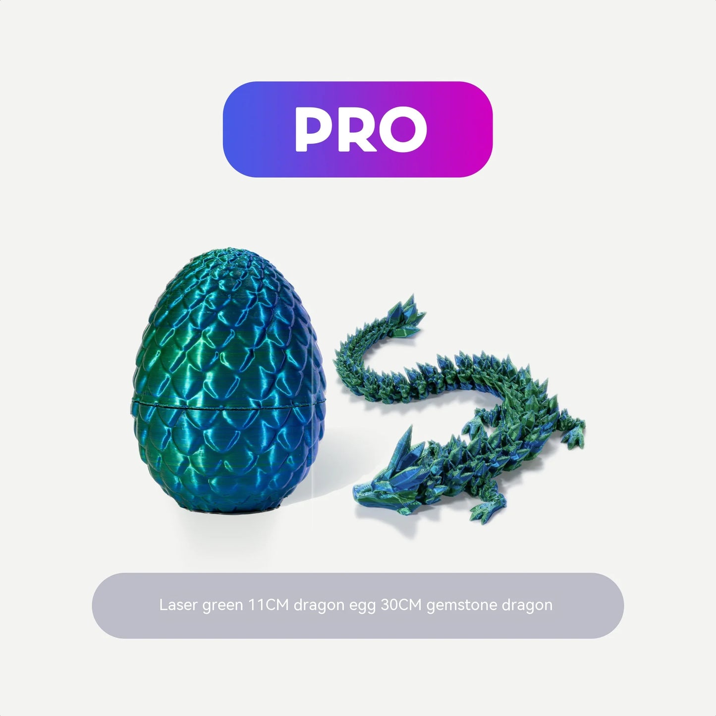 3D Printed Crystal Dragon and Egg