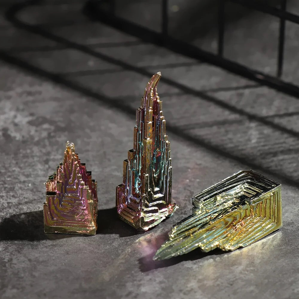 Natural Quartz Crystal Bismuth Ore Cluster Mineral