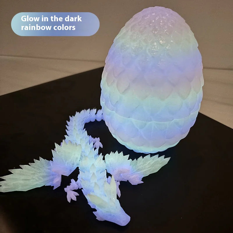 3D Printed Crystal Dragon and Egg