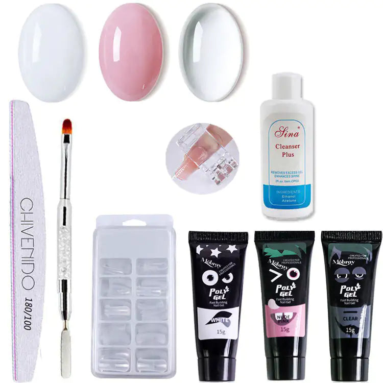 Crystal Glow Poly Gel Nail Set
